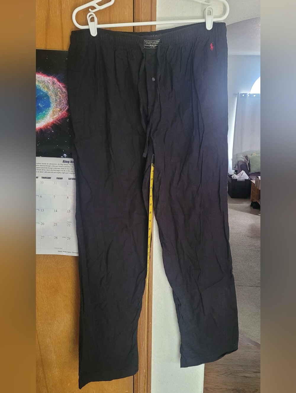 Polo by Ralph Lauren Black Men's Sweatpants with Red Pony